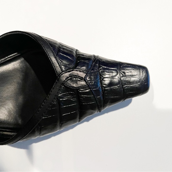 24. Vintage Coldwater Creek Mock Croc Croco Design Kitten Heel - Picture 7 of 9